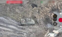 В Курской области российские военные подбили бельгийский БТР